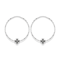 Silver-Tone Oversized Thin Hoops