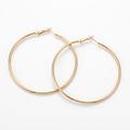 Gold-tone oversized classic hoop earrings